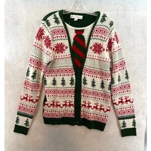 Holiday Crewneck Sweater - Red, Green, White